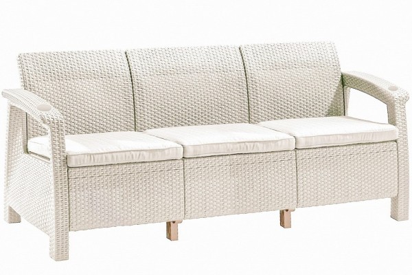 Трёхместный диван  Yalta Sofa 3 Seat белый купить в Угличе