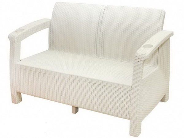 Двухместный диван Yalta Sofa Seаt белый купить в Угличе