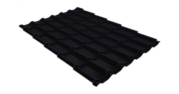 Металлочерепица классик GL 0,5 Velur20 RAL 9005 черный купить в Угличе