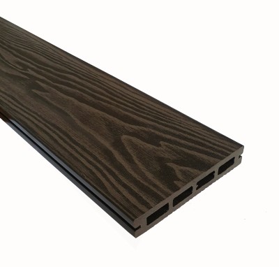 Террасная доска из ДПК Terrapol Смарт 3D Пустотелая с пазом Венге Соренто