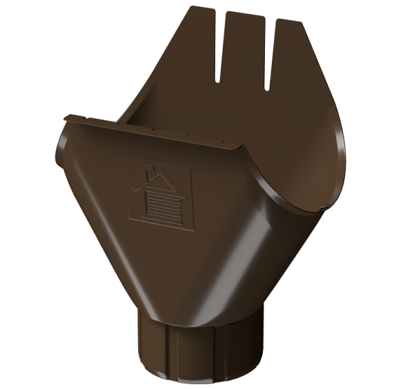 Воронка желоба D125 Döcke STAL PREMIUM Каштан, (RAL 8017) купить в Угличе