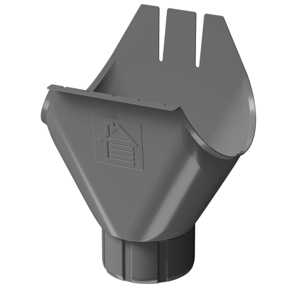 Воронка желоба D125 Döcke STAL PREMIUM Графит, (RAL 7024) купить в Угличе