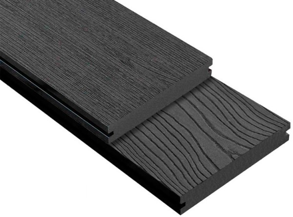 Террасная доска ДПК Outdoor 3D полнотелая STORM/OCEAN BLACK черная купить в Угличе