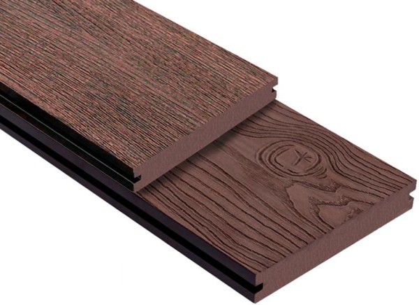 Террасная доска ДПК Outdoor 3D полнотелая STORM/OCEAN BROWN коричневая микс купить в Угличе