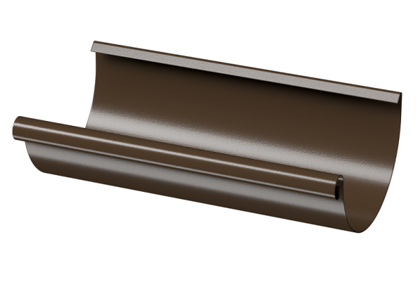 Желоб полукруглый D125 3 м Döcke STAL PREMIUM Каштан, (RAL 8017) купить в Угличе