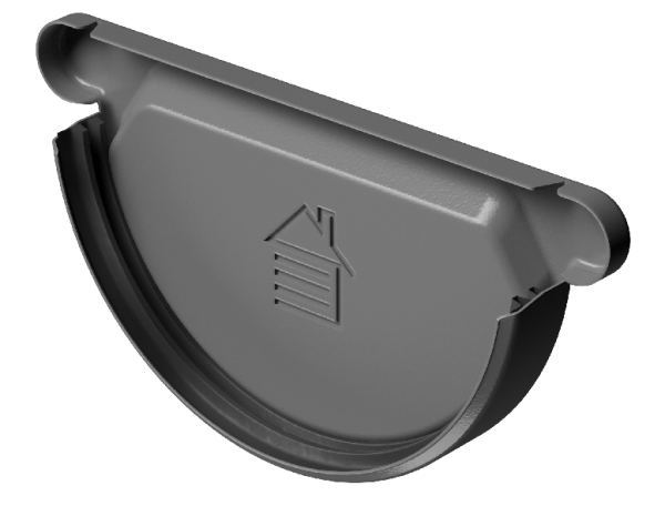 Заглушка желоба D125 Döcke STAL PREMIUM Графит, (RAL 7024) купить в Угличе