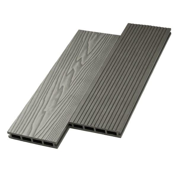 Террасная доска ДПК NanoWood двусторонняя New 3D тиснение + вельвет Серый купить в Угличе