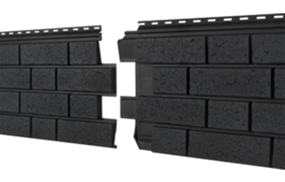 Фасадная панель Ю-пласт Стоун Хаус S-Lock Клинкер Нордик Графитовый купить в Угличе