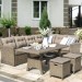 Комплект мебели AFINA плетеной из иск. ротанга AFM-307B Beige купить в Угличе