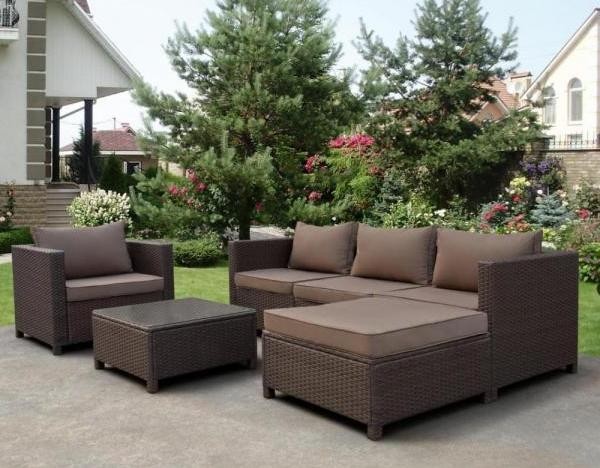 Комплект мебели AFINA плетеной из иск. ротанга YR821A Brown/Beige купить в Угличе