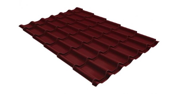 Металлочерепица классик GL 0,5 Quarzit lite RAL 3005 красное вино купить в Угличе