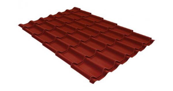 Металлочерепица классик GL 0,5 Velur20 RAL 3009 оксидно-красный купить в Угличе