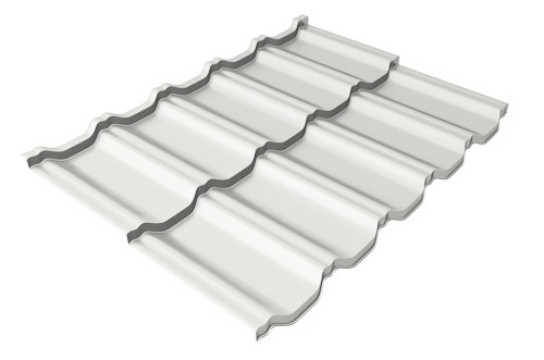Металлочерепица модульная Квинта Uno Grand Line c 3D резом 0,5 Satin RAL 9003 сигнальный белый купить в Угличе