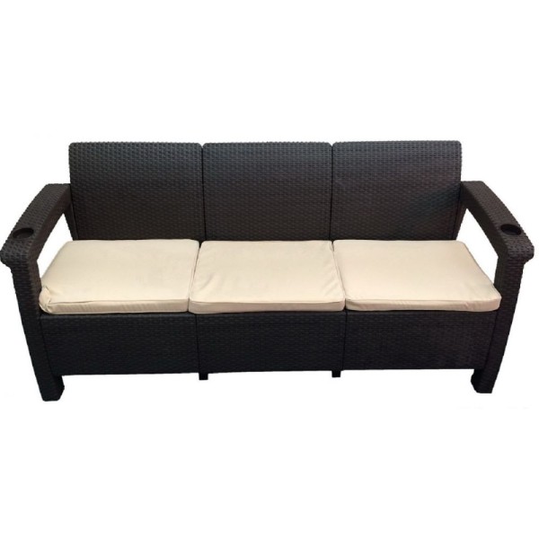 Трёхместный диван  Yalta Sofa 3 Seat венге купить в Угличе