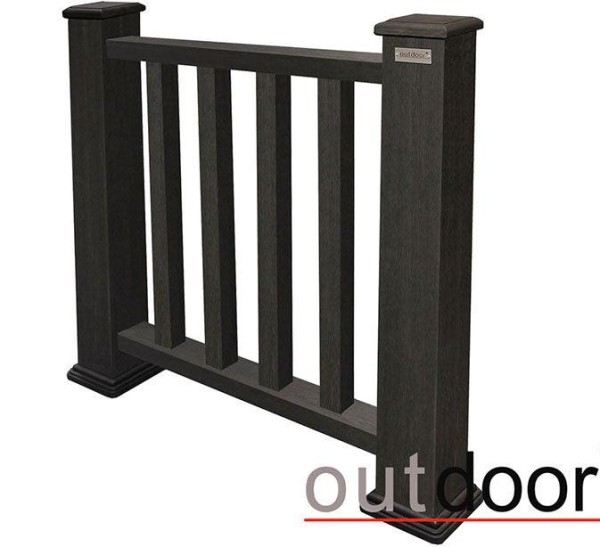 Ограждение из ДПК Outdoor Классик 3D STORM чёрный купить в Угличе