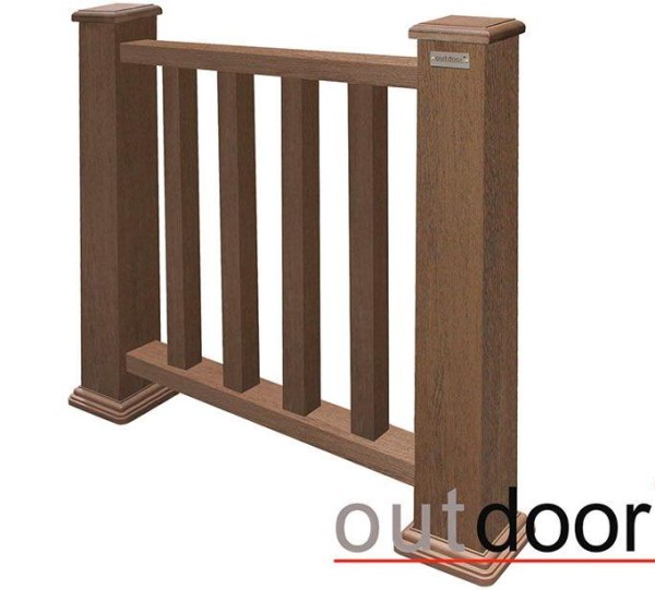 Ограждение из ДПК Outdoor Классик 3D STORM коричневый микс купить в Угличе