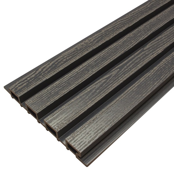 Фасадная доска из ДПК Faynag Wood Рейка Мокрый Асфальт купить в Угличе