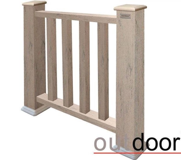 Ограждение из ДПК Outdoor Классик 3D STORM серый микс купить в Угличе