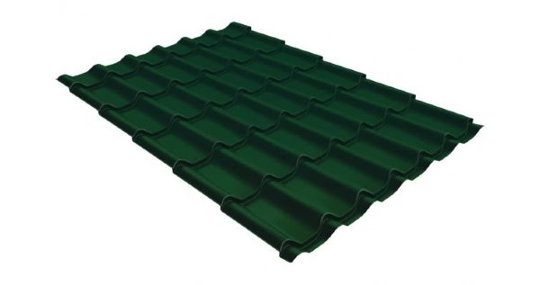 Металлочерепица классик 0,5 Satin RAL 6005 зеленый мох купить в Угличе