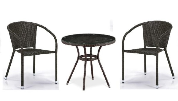 Комплект плетеной мебели AFINA из иск. ротанга Асоль-7 T282ANT/Y137C-W53 Brown 2Pcs купить в Угличе