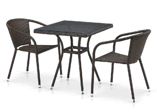Комплект плетеной мебели AFINA из иск. ротанга T282BNT/Y137C-W53 Brown 2Pcs купить в Угличе