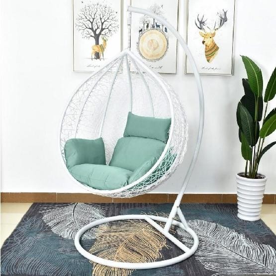Кресло Подвесное из искусственного ротанга AFM-168A-L White/Green купить в Угличе