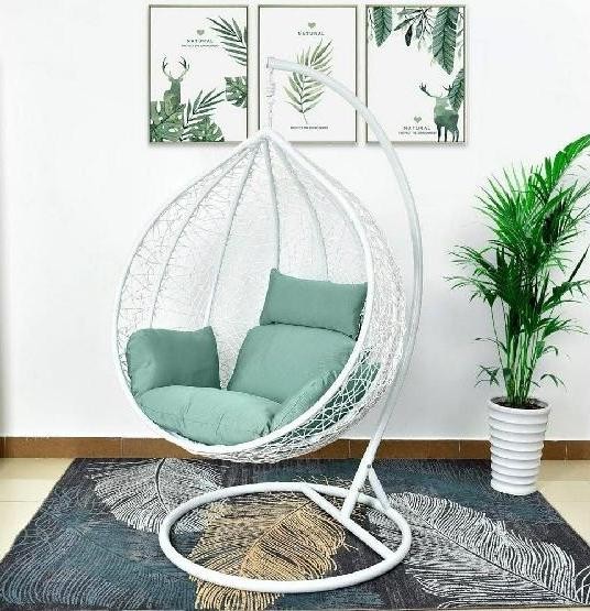 Кресло Подвесное из искусственного ротанга AFM-168A-XL White/Green купить в Угличе