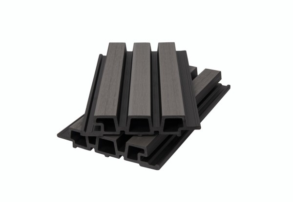 Фасадная панель брусковая двухцветная co-extrusion, grey dark купить в Угличе