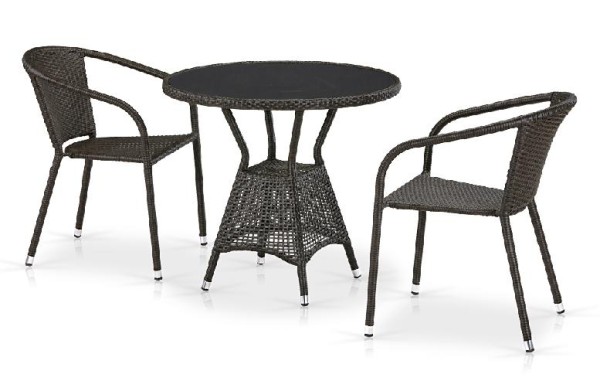 Комплект плетеной мебели AFINA из иск. ротанга T707ANS/Y137C-W53 Brown 2Pcs купить в Угличе