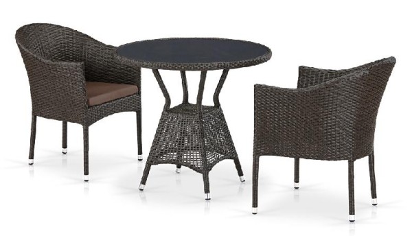 Комплект плетеной мебели AFINA из иск. ротанга T707ANS/Y350-W53 Brown 2Pcs купить в Угличе