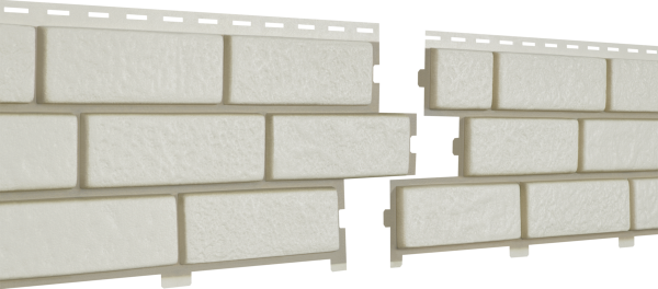 Фасадная панель Ю-Пласт Стоун Хаус Кирпич с декорированным швом Белый купить в Угличе