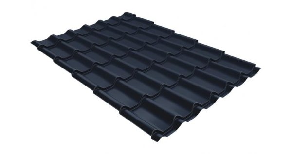 Металлочерепица классик 0,5 Satin RAL 7024 мокрый асфальт купить в Угличе