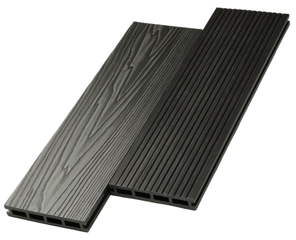Террасная доска ДПК NanoWood двусторонняя New 3D тиснение + вельвет Графит купить в Угличе