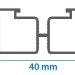 Лага алюминиевая KRONEX 40x15x3000 мм опорная Slim купить в Угличе