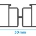 Лага алюминиевая KRONEX 50x25x3000 мм несущая купить в Угличе
