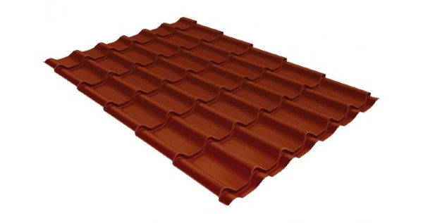 Металлочерепица классик 0,45 Drap RAL 8004 терракота купить в Угличе