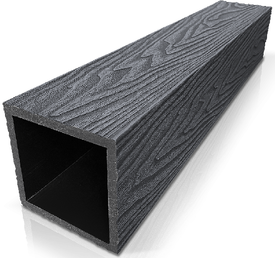 Столб ДПК 3D GardenParkett фактура дерева Графит купить в Угличе