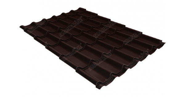 Металлочерепица классик GL 0,5 Quarzit RAL 8017 шоколад Metallic купить в Угличе