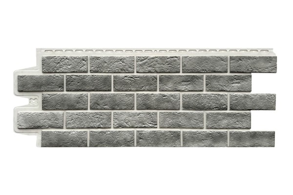 Фасадная панель Grand Line Состаренный кирпич Элит гранит, ШОВ белый купить в Угличе